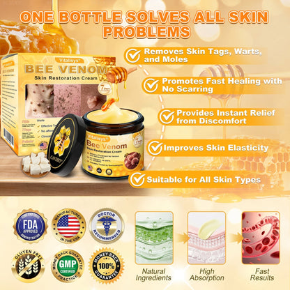 【𝟐𝟎𝟐𝟔 𝐍𝐞𝐰 𝐔𝐩𝐠𝐫𝐚𝐝𝐞: 𝟖𝟎% 𝐎𝐅𝐅】📎🍯Aeehfeng® Bee Venom Skin Restoration Cream – with Royal Jelly, Hyaluronic Acid and Bee Venom for skin hydration, elasticity, anti-aging & repair