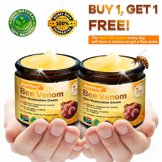 【𝟐𝟎𝟐𝟔 𝐍𝐞𝐰 𝐔𝐩𝐠𝐫𝐚𝐝𝐞: 𝟖𝟎% 𝐎𝐅𝐅】📎🍯Aeehfeng® Bee Venom Skin Restoration Cream – with Royal Jelly, Hyaluronic Acid and Bee Venom for skin hydration, elasticity, anti-aging & repair